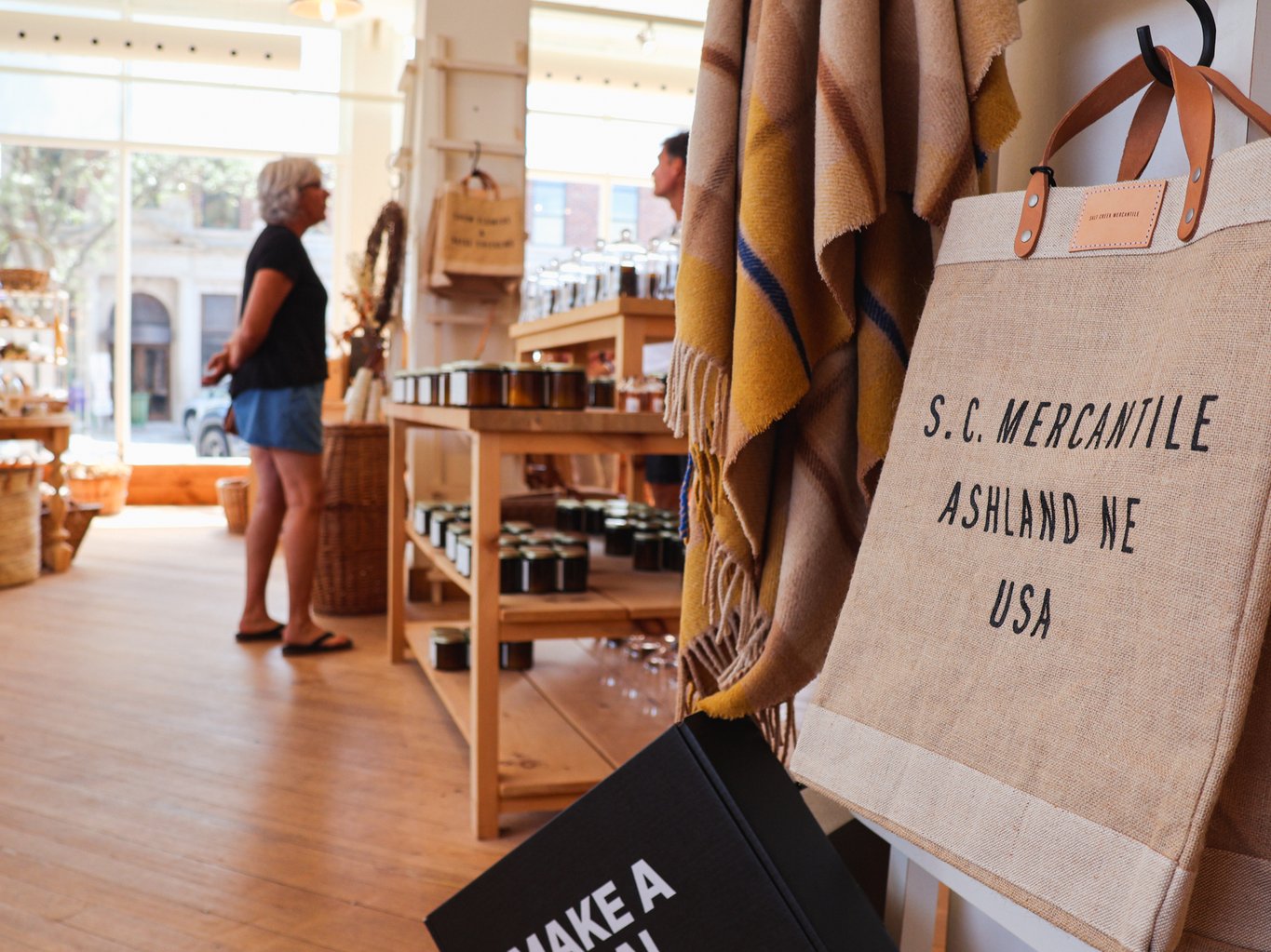 Interior photo of Salt Creek Mercantile store in Ashland, Nebraska