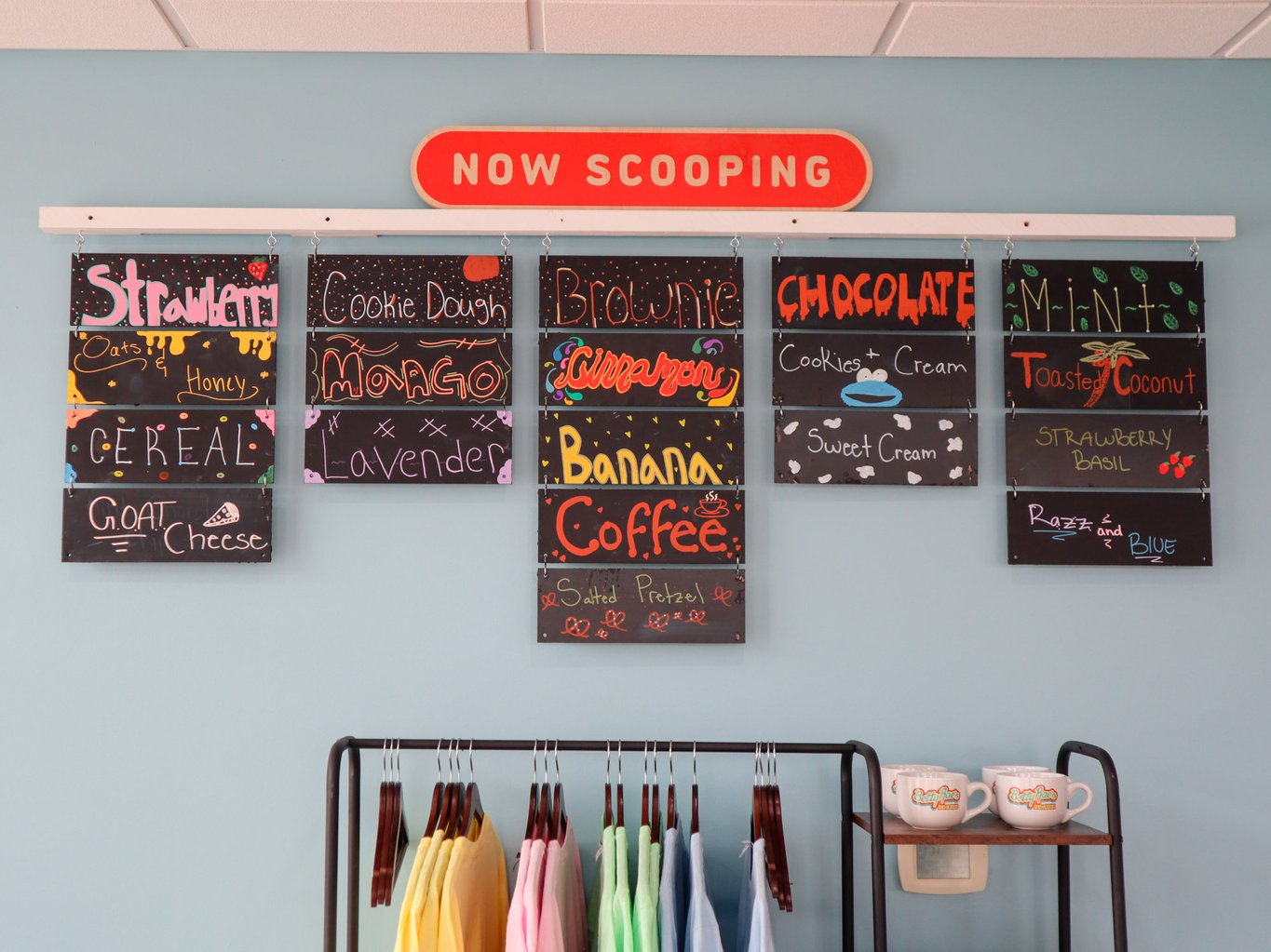 Flavors at Betty Rae's Ice Cream