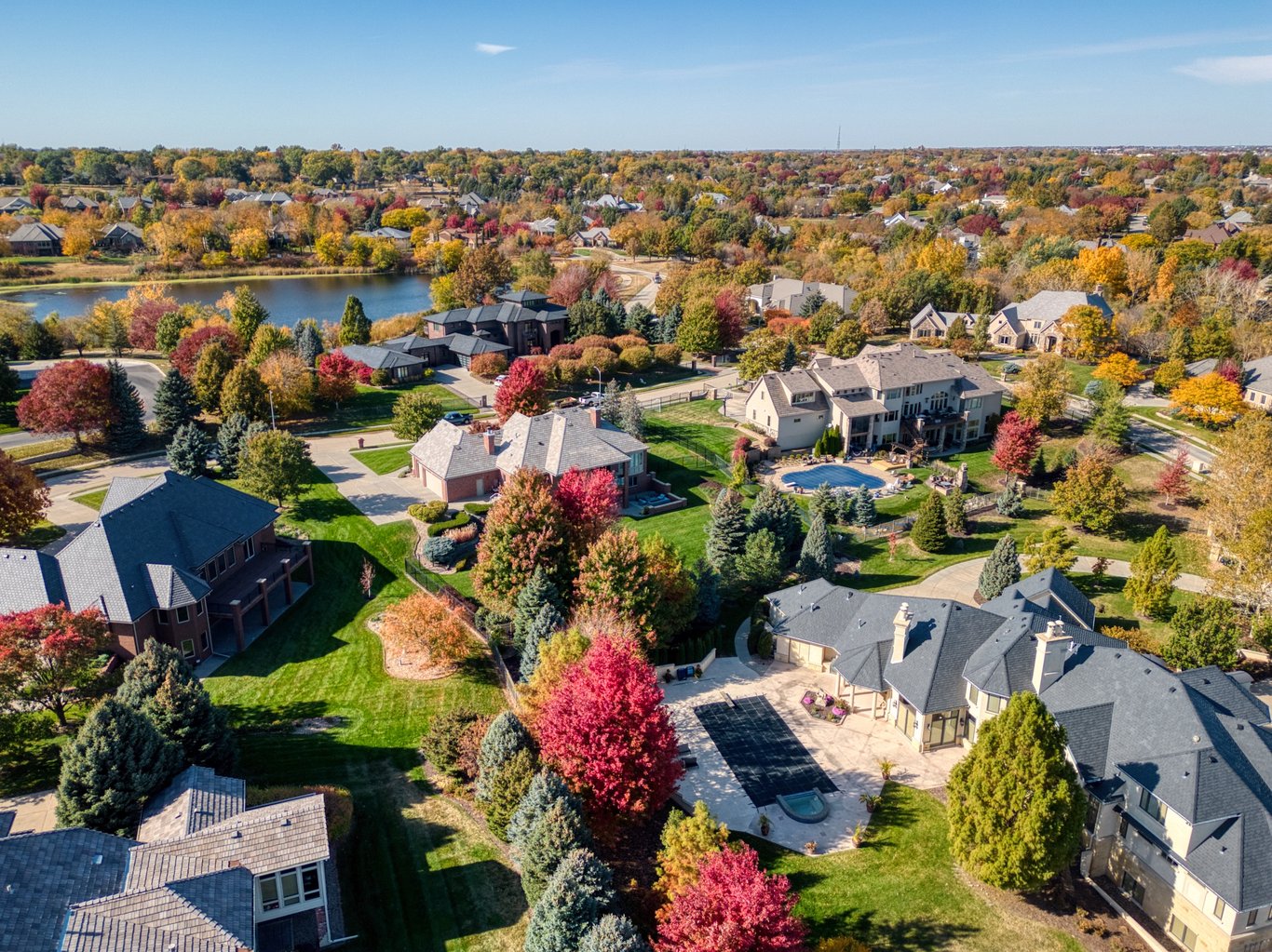 Aerial View of Linden Estates in Omaha, Nebraska