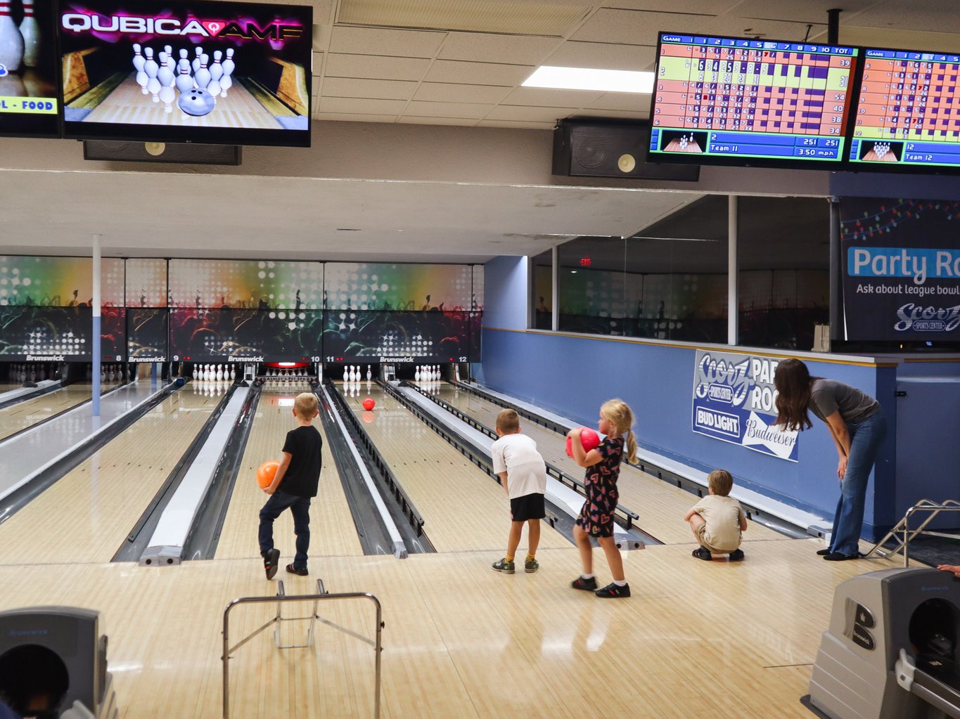 Kids Bowling at Scorz Sports Center in Ralston, Nebraska