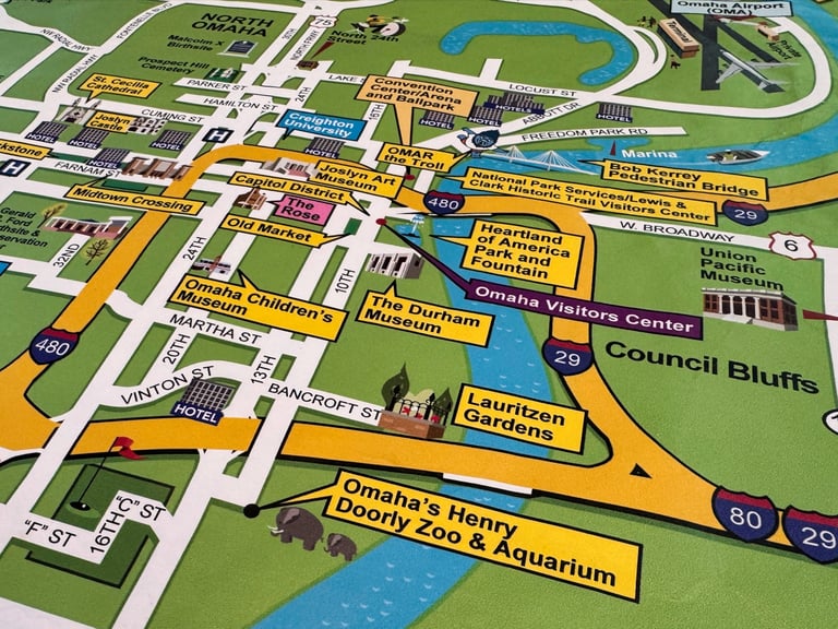 Map of Omaha Attractions