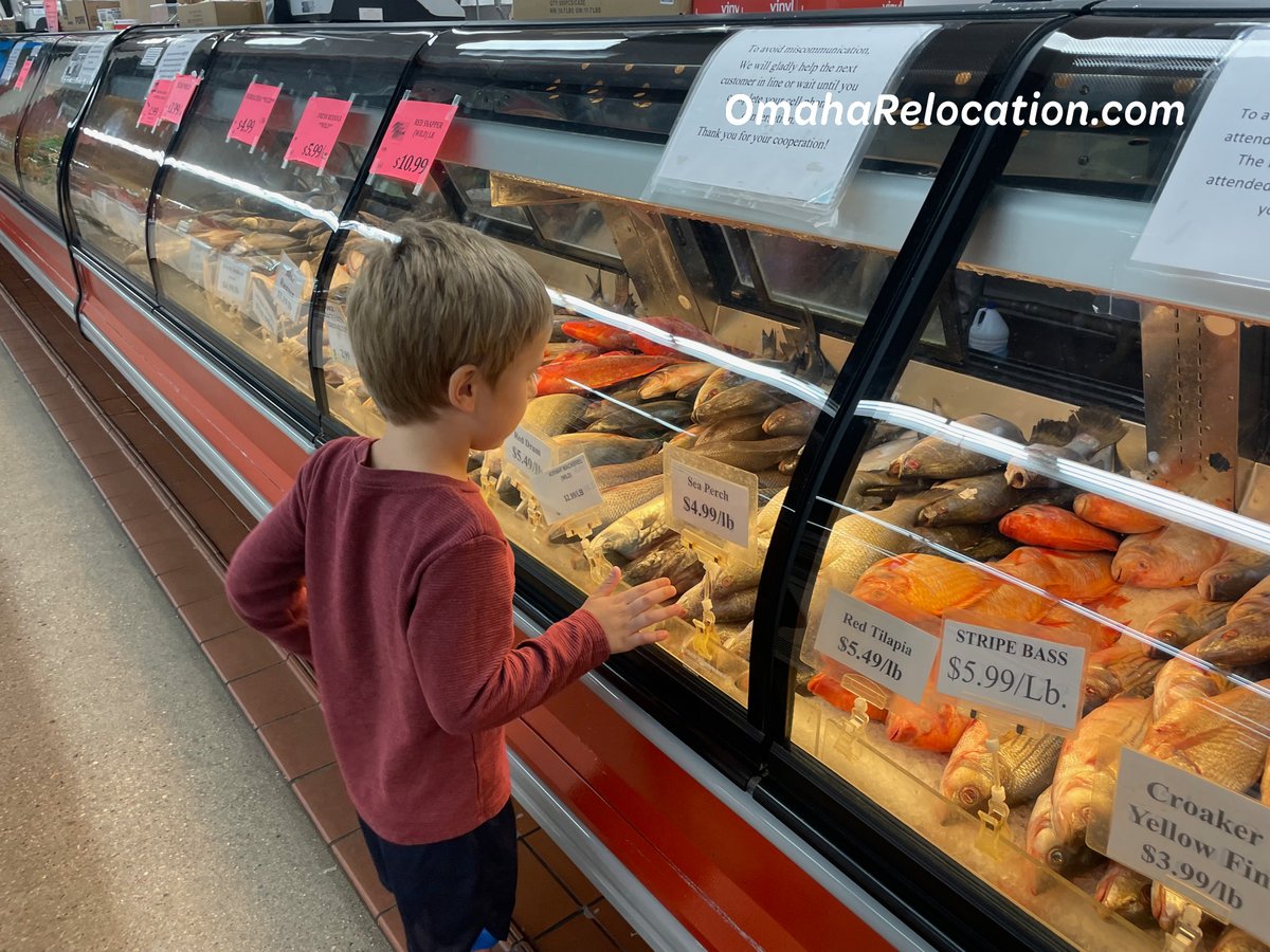 Seafood Selection at Asian Market in Omaha