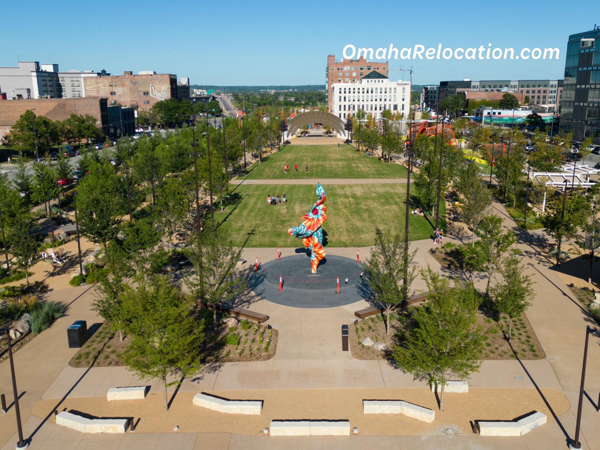 Wind Sculpture at Gene Leahy Mall in Downtown Omaha