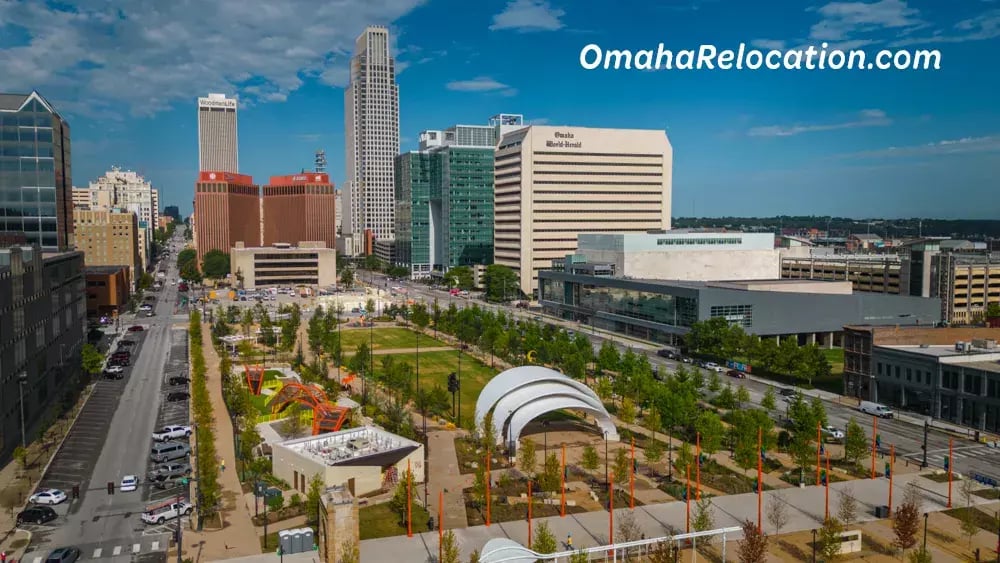 Drone shot of the new Gene Leahy Mall.