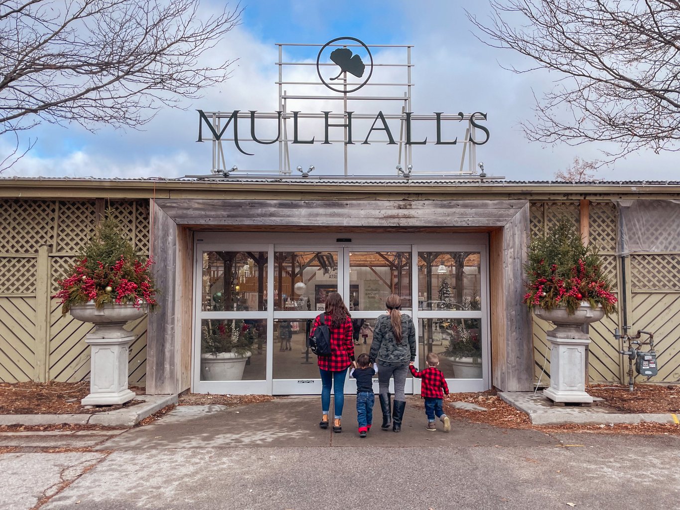 Front Entrance at Mulhall's Nursery during the holiday