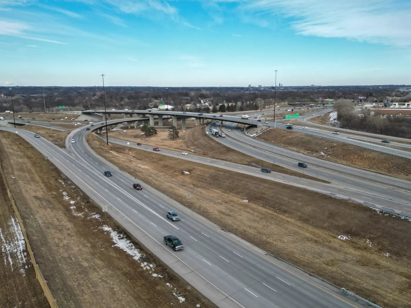 I-80 and I-680 Interchange in Omaha