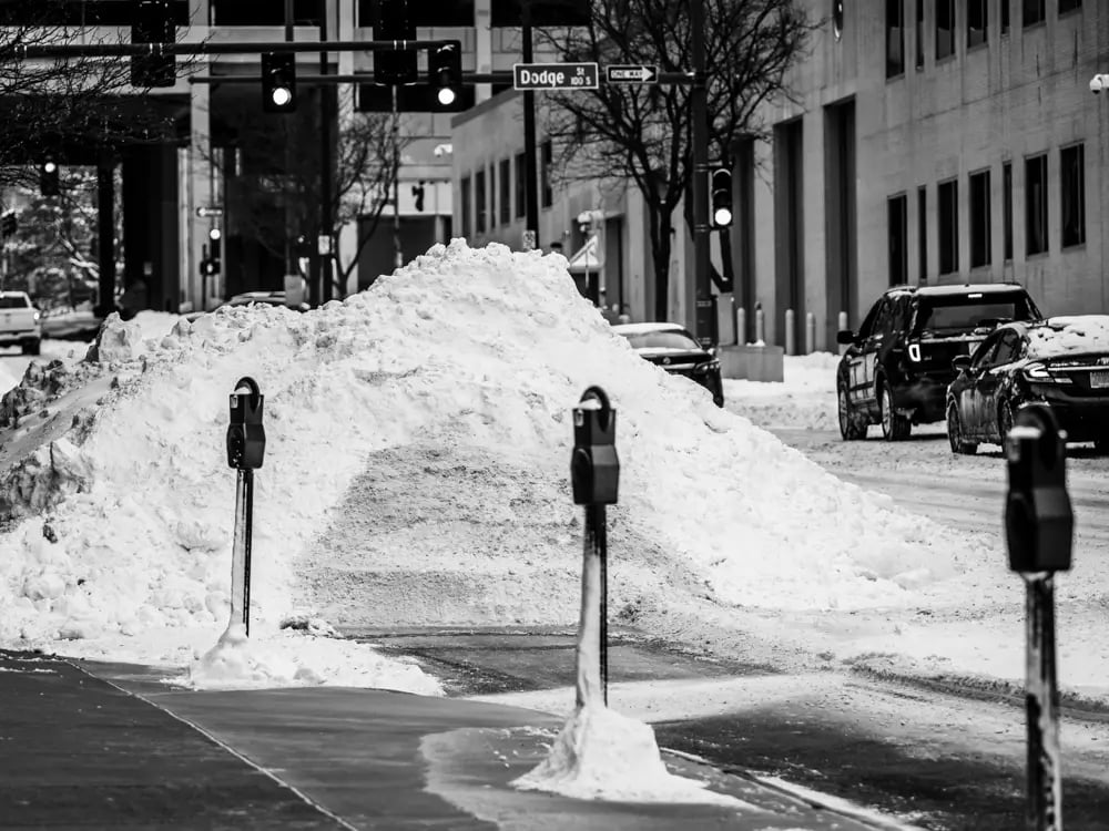 Snow in Downtown Omaha