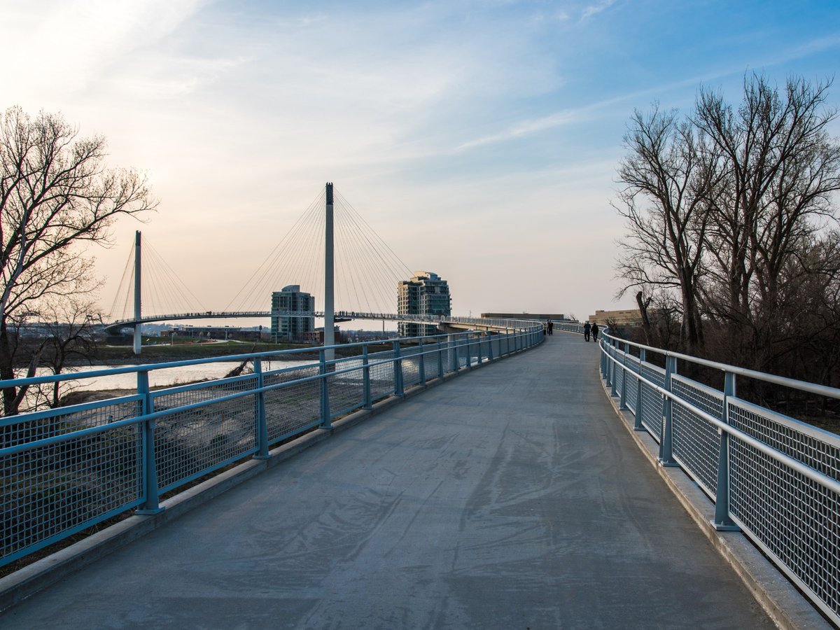 Bob Kerrey Pedestrian Bridge in Downtown Omaha