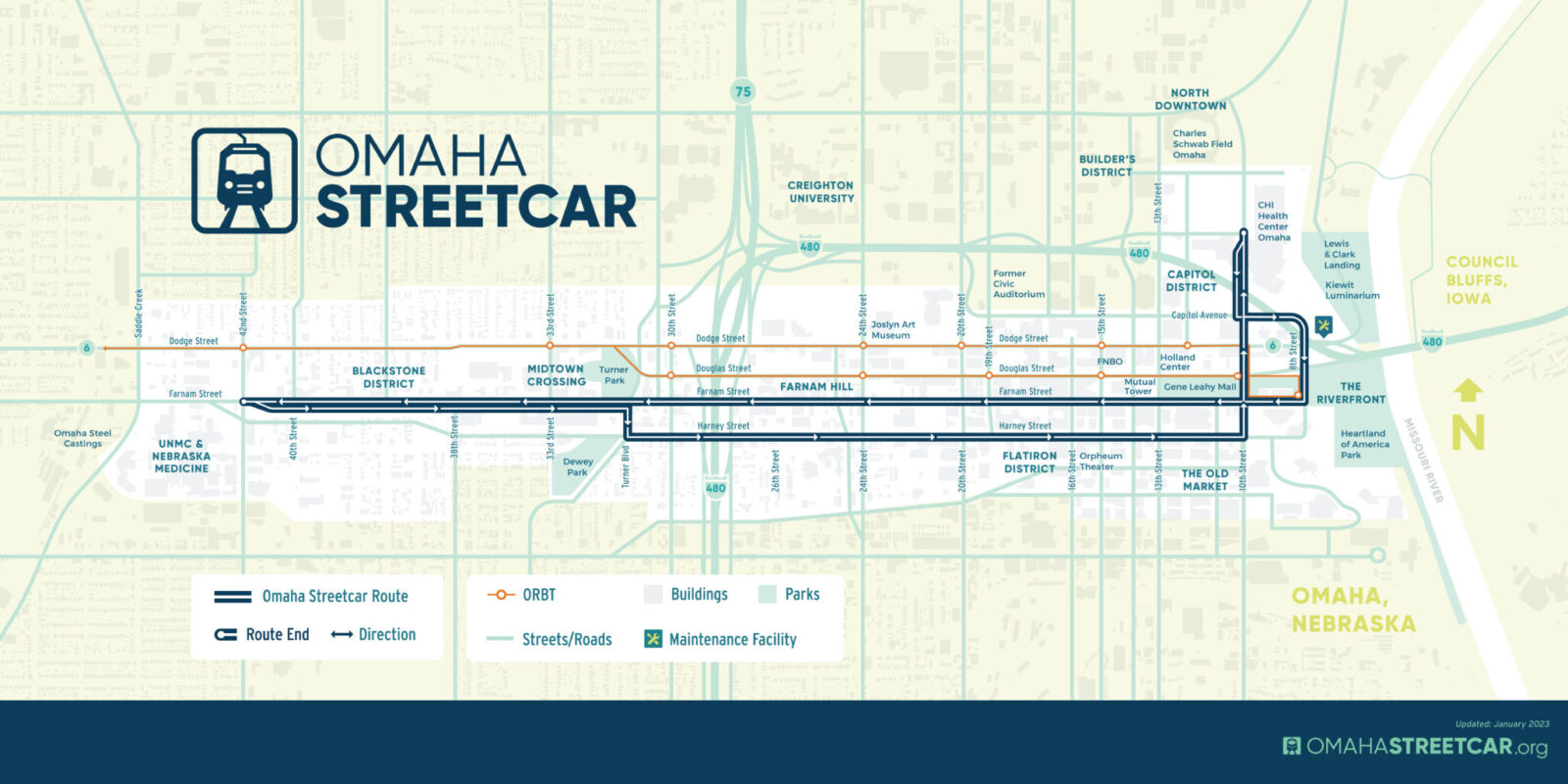 Omaha Street Car Map