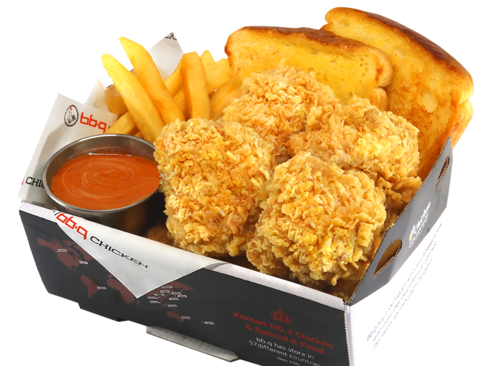 bb.q chicken - Crispy Korean Chicken with Texas Toast